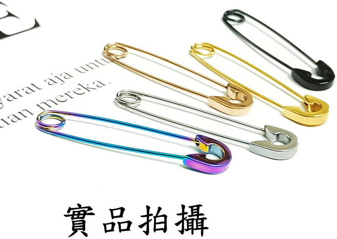 K B4063 立體別針耳釘 鈦鋼耳環 一般細針 不生鏽 韓系耳飾 黑色