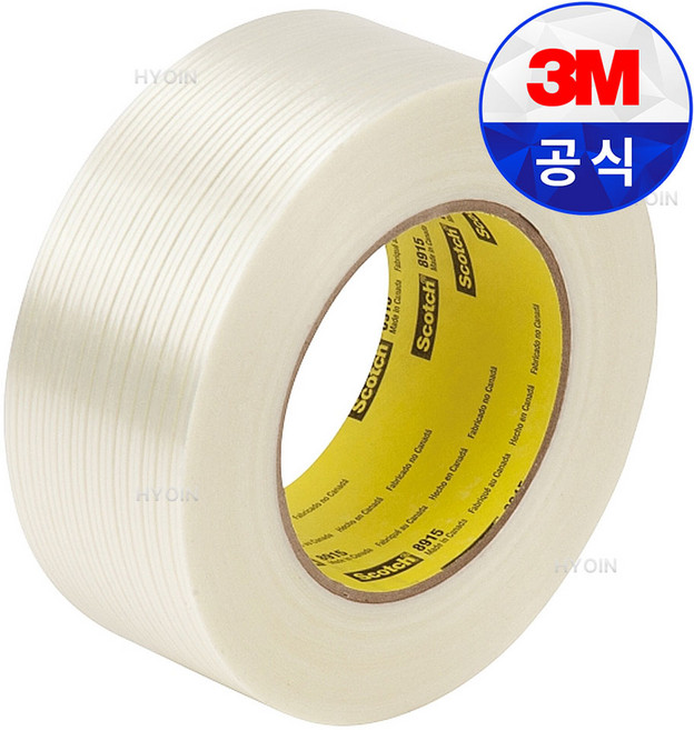 3M 8915 고강도 필라멘트 유리 섬유 테이프 55m / 고정용 포장용, 4개
