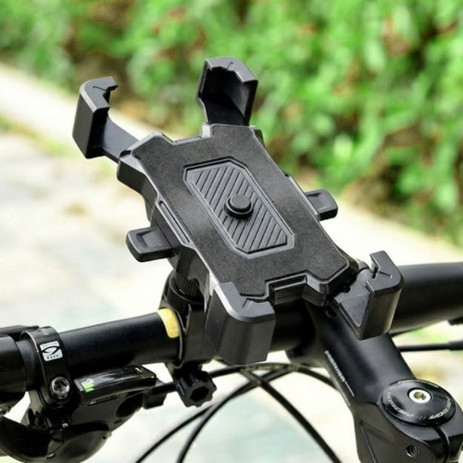 모닉 간편한 원터치 회전 자전거핸드폰거치대, 1개, 블랙