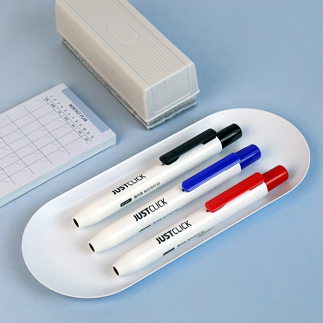 [예스통상] 신학기 학습준비물 인싸템은 여기서 한방에 해결하자1, 25. 저스트클릭 M 노크식 보드마카  파랑