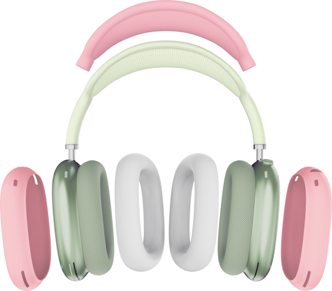 가꼬싶다 에어팟 맥스 올인원 케이스 세트, 25번 핑크/흰색/핑크