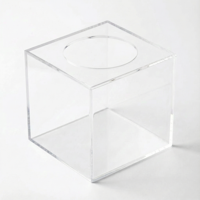 아르비 아크릴 투명 응모함 추첨함 박스, 1개, 투명 정사각 15cm