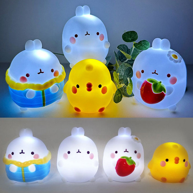 몰랑이 캐릭터 귀여운 미니 led조명 무드등 수면등 수유등