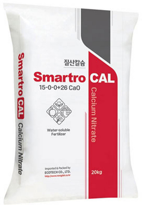 스마트로 CAL 질산칼슘 관주 양액 수용성 칼슘 비료, 20kg, 1개