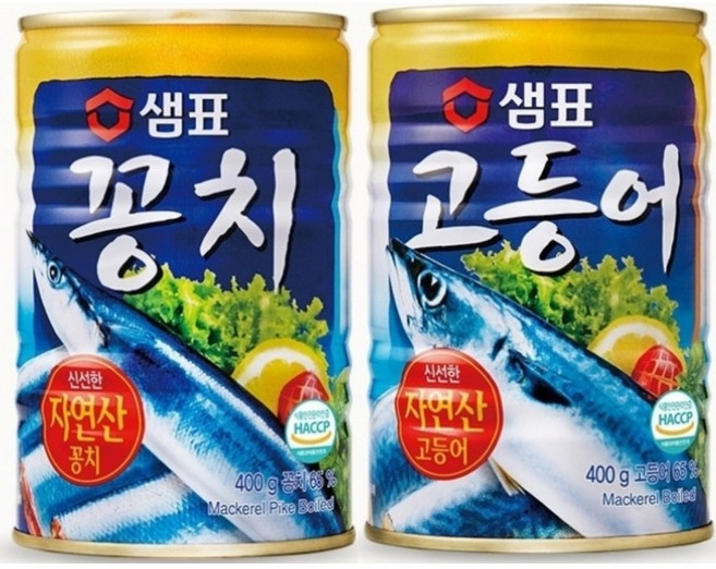 샘표 꽁치+고등어400g 2종 X 1세트 통조림캔, 400g, 1개