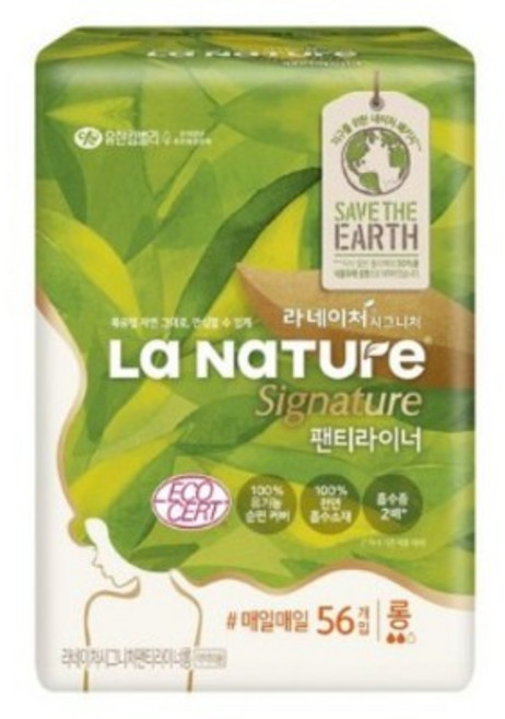 라네이처 시그니처 네이처백 롱 팬티라이너, 56개입, 7개