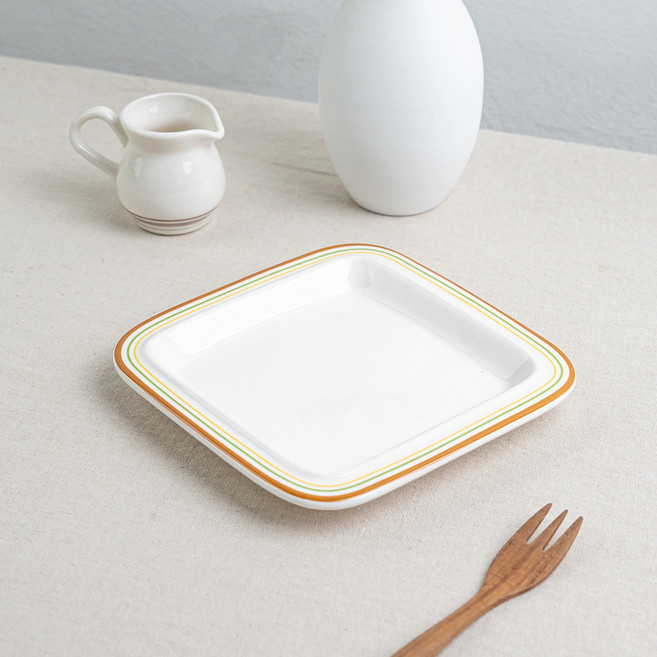 시라쿠스 메이플 사각 플레이팅 그릇 정사각접시, 코지레드, 1개