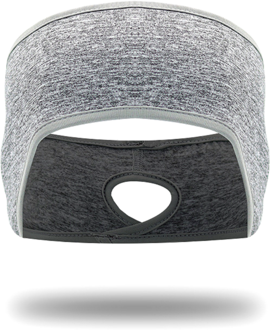 어나오리빙 스포츠 러닝 방한 헤어밴드 귀마개, 1개, 멜란지그레이