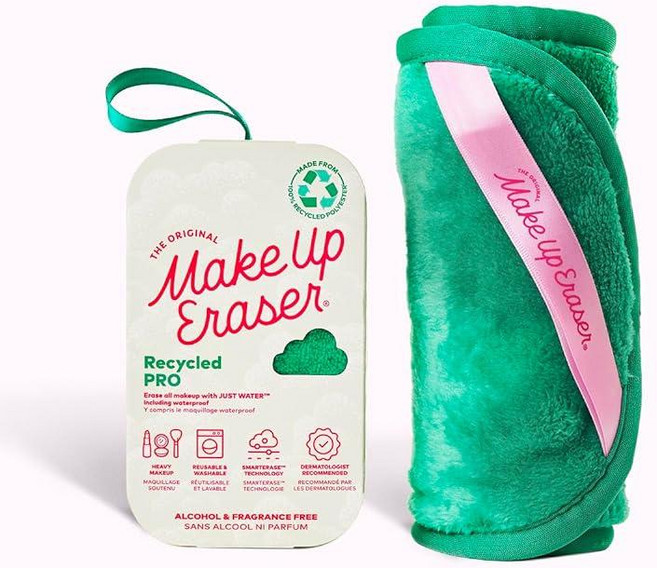 Makeup Eraser The Original Erase 워터프루프 마스카라 아이라이너 파운데이션 립스틱 등을 포함한 모든 메이크업 오리지널 핑크 207808, Green, 1개