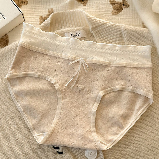 女生純棉內褲女中腰全棉10A抗菌加長襠A類嬰兒棉原棉女士大碼批發, XL(120-140斤)