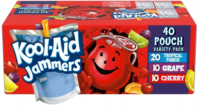 Kool-Aid 쿨에이드 Jammers 드링크 파우치, 1박스, 7.08L