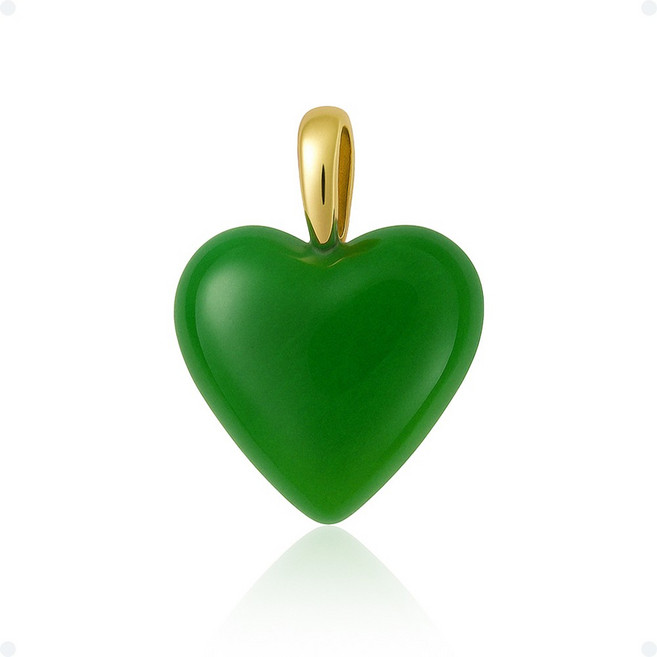 쥬넬 14K 파스텔 천연쿼츠 하트 원석 펜던트(10 color)