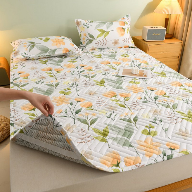 먼지없는 알러지케어 침대패드 밴딩형 고정밴드 사계절 데일리 매트리스 패드, 사진색F