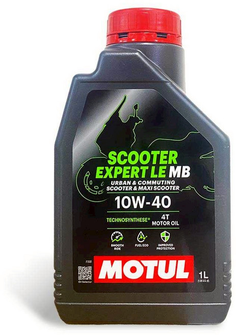 MOTUL 四行程機油 都市通勤專用 卓越引擎保護與清潔, 1個, SCOOTER EXPERT LE MB 10W40