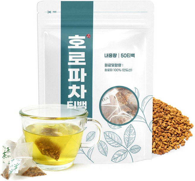 볶은 호로파 호로파씨 티백, 1개, 50개입, 50g
