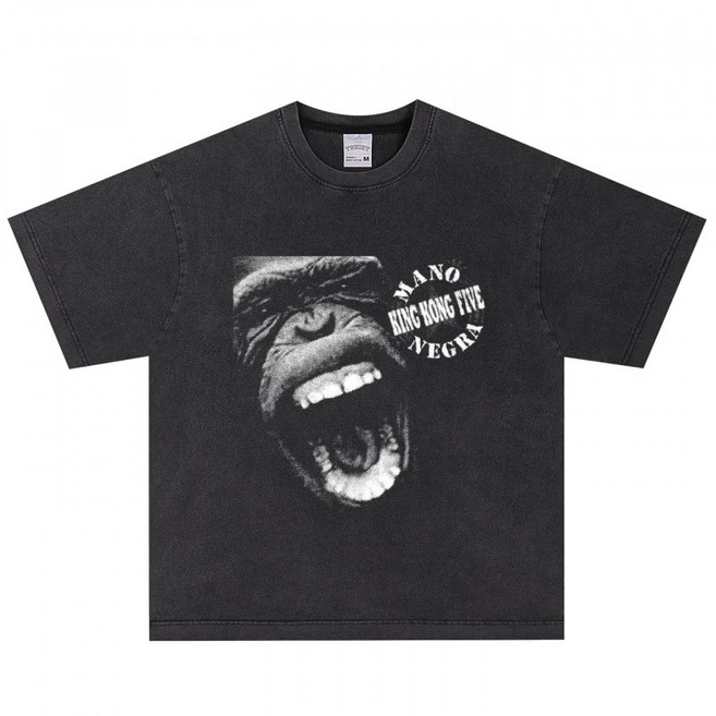 마노 네그라 King Kong Five 프린팅 록 메탈 반팔 티셔츠
