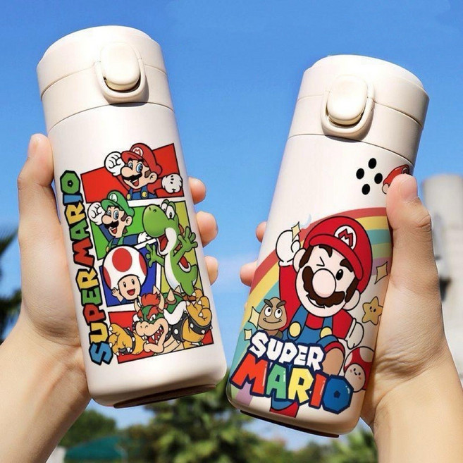 [신상] 밀크카 슈퍼 마리오 텀블러 보온성 좋은 쉐이커보틀 오덴세텀블러 단백질쉐이크통, 1개, 420ml, 스타일A