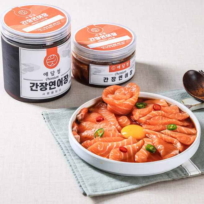 애담정 프리미엄 간장연어장, 2개, 300g