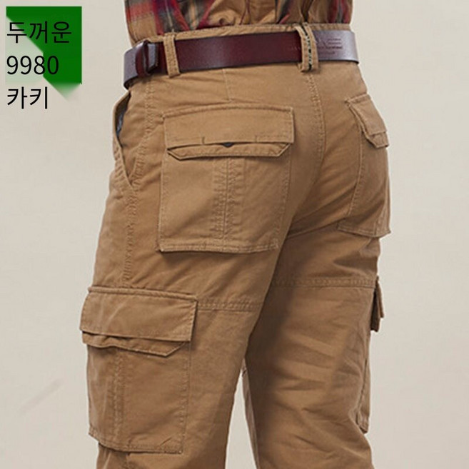 【DF】지프 방패 남자 야외 스포츠 군사 바지 캐주얼 바지 루즈 스트레이트 멀티 가방 바지 남성 바지 오버올