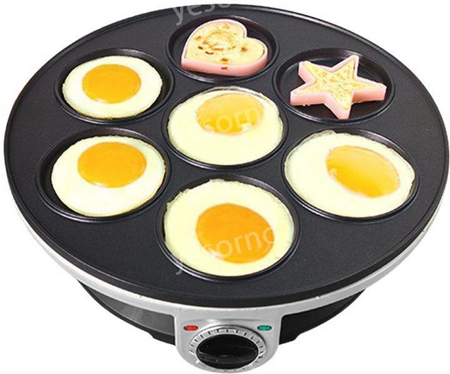 전기 원형 에그팬 7홀 오믈렛 기계 팬케이크 구절판 계란후라이