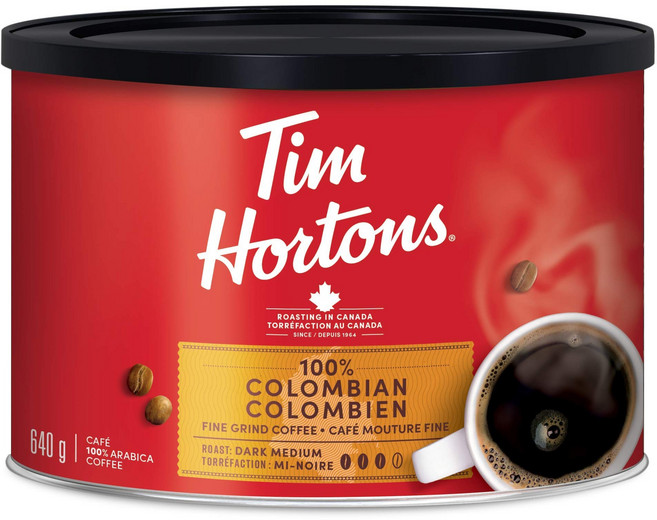캐나다 국민커피 팀홀튼 Canada Favorite Coffee Tim Hortons Collection, 3.팀홀튼 콜롬비아산 다크 미디엄(미세분쇄) 640g, 640g, 1개