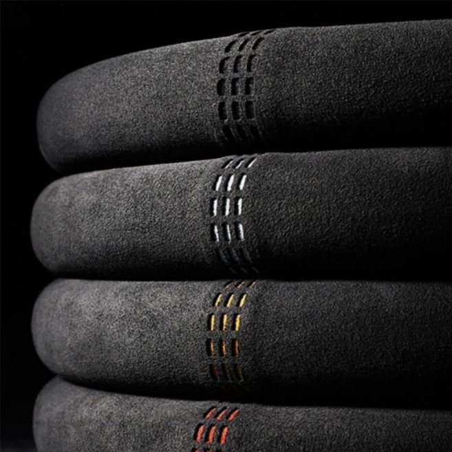 샤무드 알칸타라 사계절 핸들커버 고급그립형 원형D컷형 K3 K5 K7 K8 K9, 원형블랙