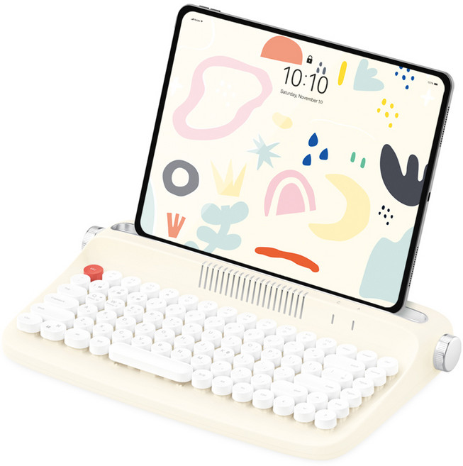 엑토 레트로 미니 블루투스 멀티페어링 무선 텐키리스 키보드, ALL IVORY, B303