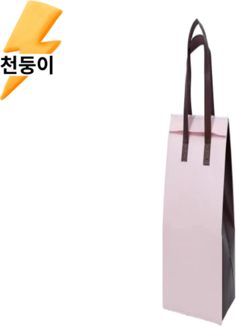 천둥이몰 일회용 보냉백 보냉팩 미니 봉투 손잡이 은박 50개, 핑크브라운