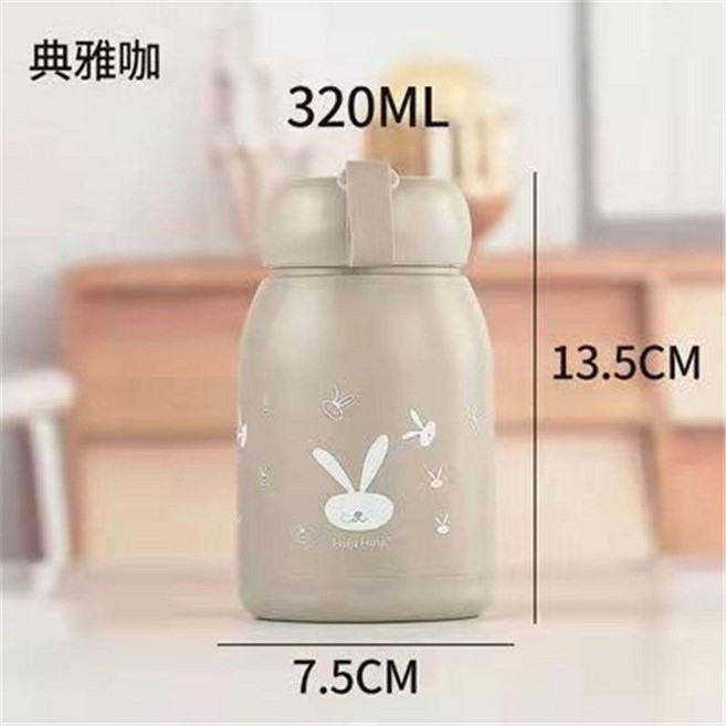 雙層玻璃杯水杯女士大容量防燙水杯辦公 副廠商品, 1只, 咖啡色
