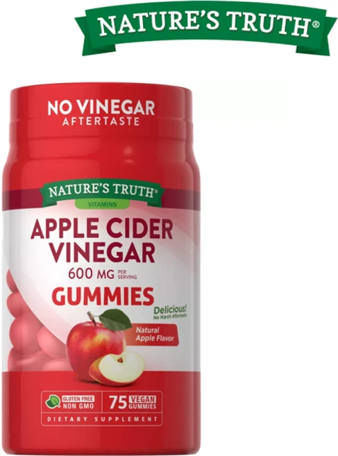 [미국인기템] 미국 네이처스트루스 애사비 구미 젤리 애플 사이다 비니거 비네거 구미 Nature's Truth Apple Cider Vinegar Gummies, 75개 - 쿠팡