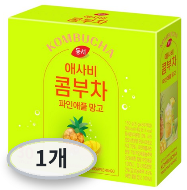 동서 애사비 콤부차 파인애플 망고, 5g, 30개입, 1개