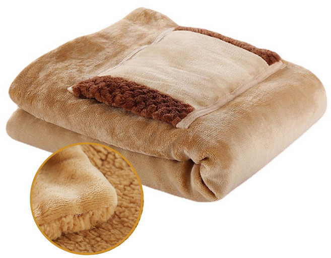 전기 담요 가정용 전기요 사무실 발열이불 USB 충전 담요 산호 벨벳 캠핑 차박 캠핑담요, 카키