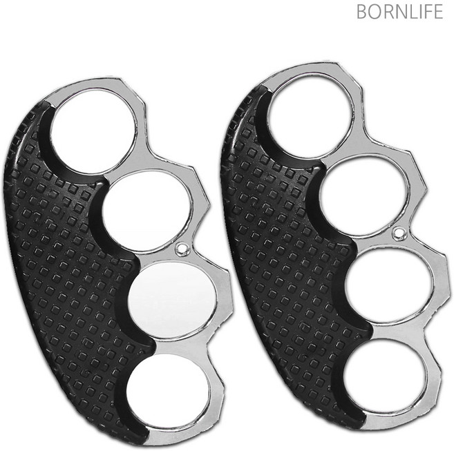 본라이프 1+1 고강도 합금 자기방어 호신용너클 글러브 호신용 핑거너클, 2개