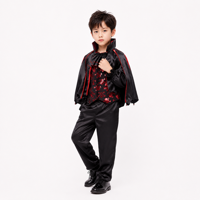 萱寶媽咪baby童裝館 現貨萬聖節兒童表演服女童小紅帽公主裙演出服萬聖節化妝舞會表演服吸血鬼服飾萬聖節裝扮萬聖節服裝萬聖節變裝萬聖節童裝披風