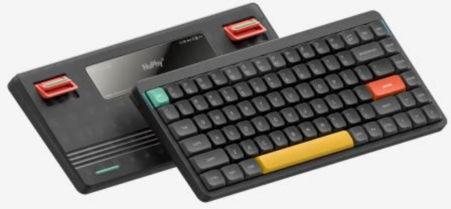 Nuphy Air75 V2 드워프 스위치 기계식 키보드 3 모드 핫 스왑 긴 내구성 저소음 QMK VIA 맞춤형 사무실 무음 키보드, Aloe Switch, 19)Black