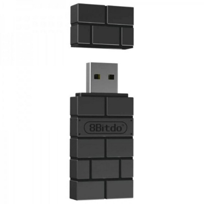 [국내정발] 닌텐도 스위치 / 스위치2 8Bitdo 8비토 블루투스 리시버 어뎁터 2세대 블랙, 1개