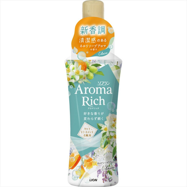 소프란 아로마리치 섬유유연제 클레어 비누향 본체 480ml, 1개