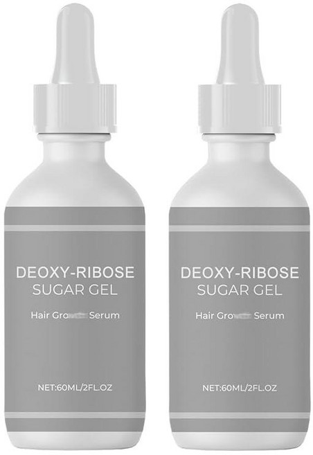 Deoxyribose 슈가 젤 모발 용 디옥시 리보스 남성과 여성 모두에게 적합합니다. 2개 2784899, Deoxyribose 슈가 젤 모발 성장, 모발 강화용, 60ml