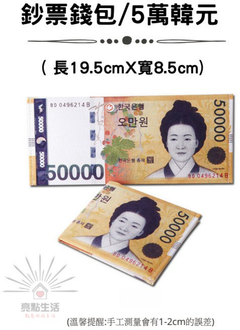 亮點生活 鈔票錢包 創意紙鈔造型長夾