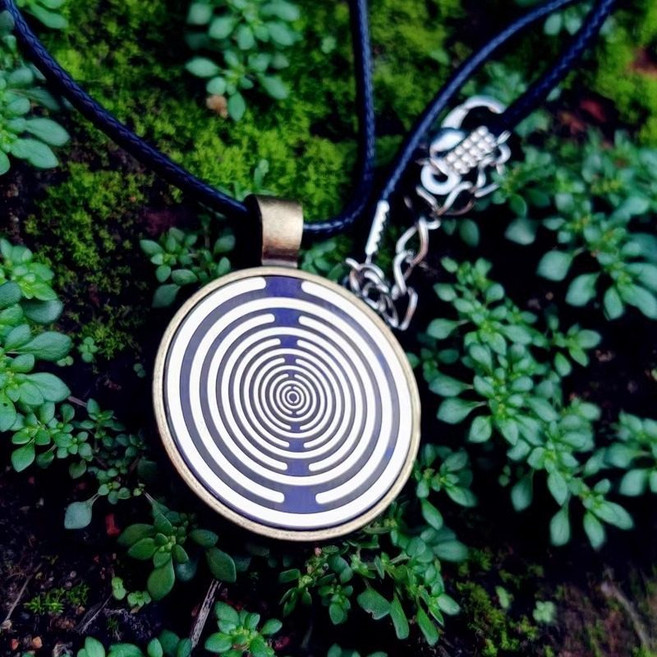 MWO 偏振光盤項鍊 特斯拉電圈多頻波振盪器磁場電磁天線吊墜, 1個, 一號