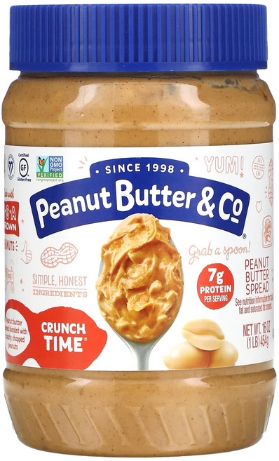 피넛 버터 Crunch Time 땅콩 버터 스프레드 454g(16oz), 454g, 1개