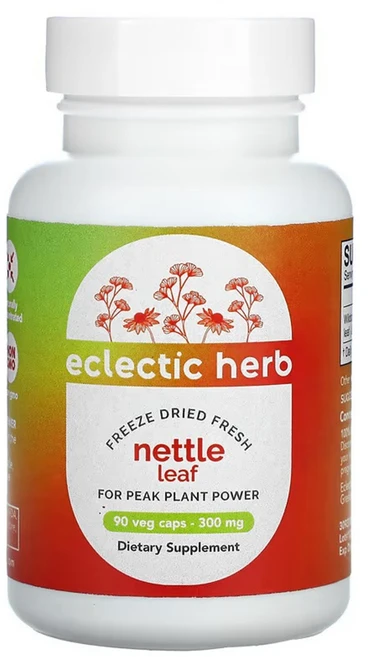 이클레틱 허브 동결 건조 쐐기풀 잎 300mg 90 캡슐 니틀 리프, 1개, 90정 - 쿠팡