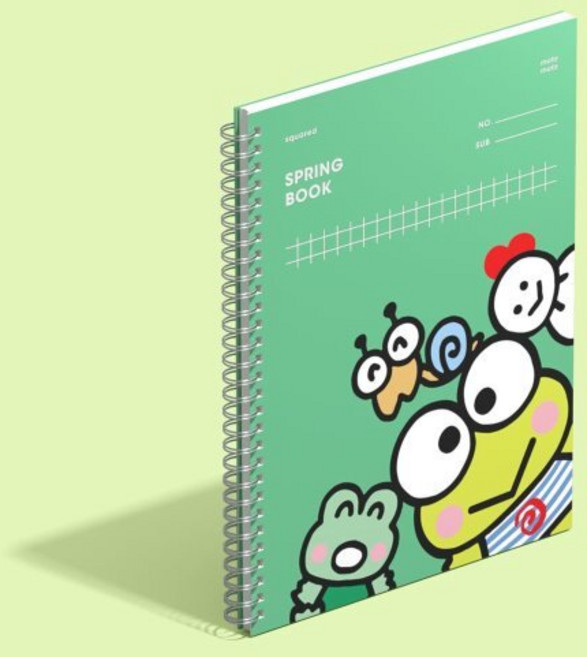 [모트모트X산리오] 스프링북 스퀘어드 - 케로케로 케로피