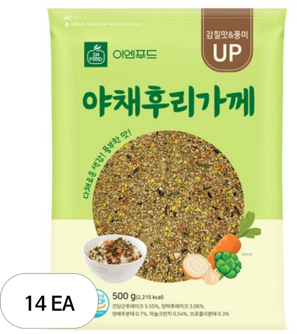 이엔푸드 야채 후리가께, 500g, 14개