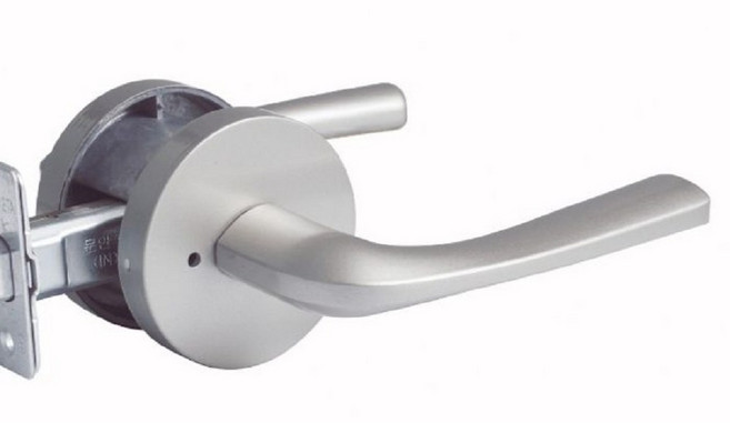 100% 국산 항균 KS정품 비트501 방문손잡이 문고리 레버 도어락 버튼형 시공편리, 그레이, 1개