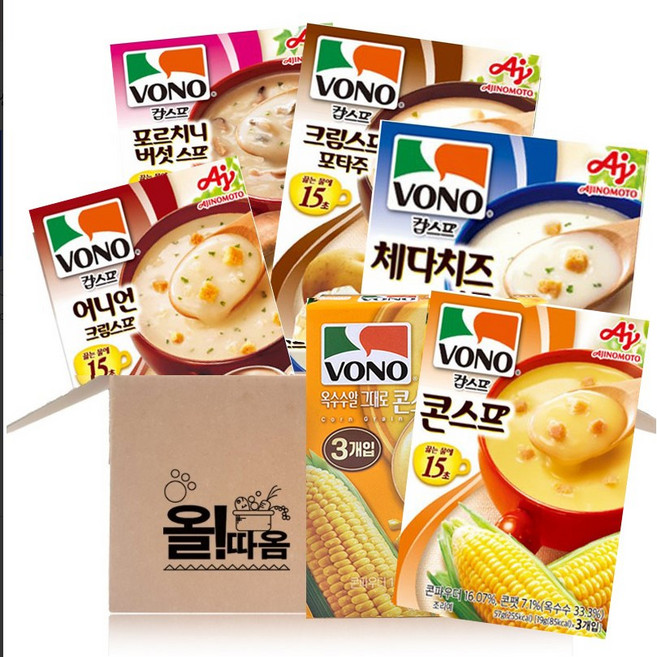 농심 보노 6종 혼합기획세트(콘스프 포르치니 포타주 어니언 체다치즈 단호박), 1개