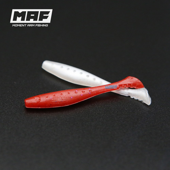 마프 타이니 쉐드 1.8인치 볼락웜 전갱이 갯지렁이 웜 메바루 아징, 타이니 쉐드 1.8, 레드펄, 1개