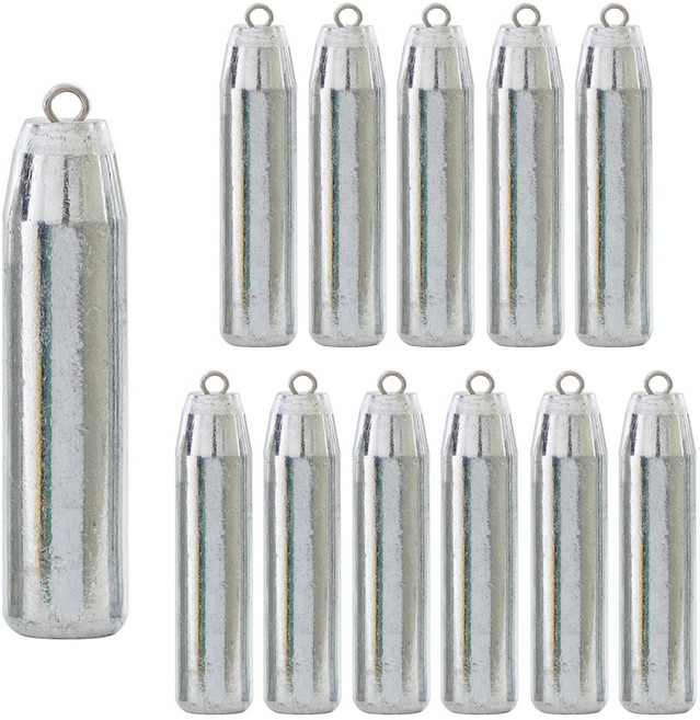 레저킹 회전고리 강철봉돌 낚시추 다운샷 봉돌 대용량 덕용, 1세트, 12개입