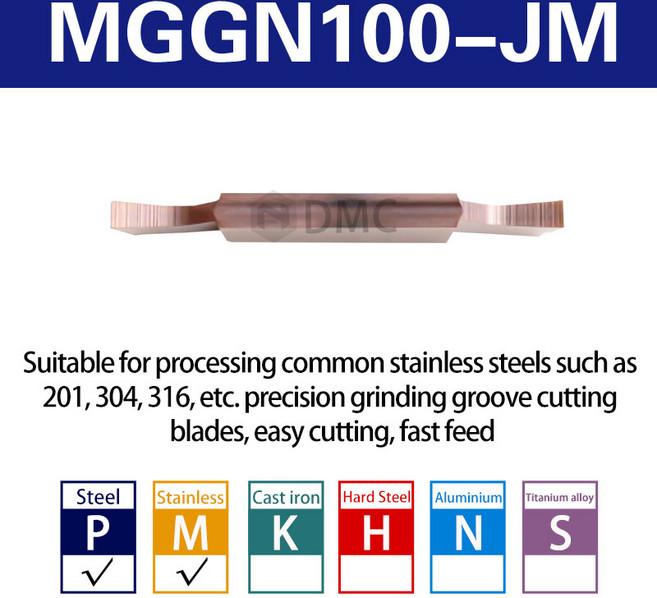 CNC 공구 MGGN100/120/130/140-JM LF6018 스테인레스 스틸 그루빙 인서트 머시닝 센터 커팅 MGGN 시리즈 슬롯 블레이드, MGGN100-JM LF6018, [02] MGGN100-JM LF6018