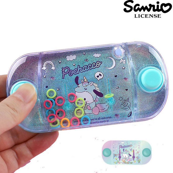 산리오 워터 게임기 보드게임 고리걸기 추억의게임 휴대용간편게임, 2개, 포차코